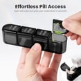 thumbnail image 7 of Weekly Pill Organizer 4 Times a Day, 7 Day Pill Box Case for Travel, Large Medication Container for Daily Vitamin and Medicine, with Portable Compartments (Black), 7 of 7