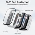thumbnail image 4 of WWS-2 Pack Étui Rigide pour Apple Watch Series SE/6/5/4 Protecteur d'Écran 40mm, avec Verre Trempé 9H Protecteur d'Écran, Couverture Complète pour Accessoires iWatch 40mm, Blanc, 4 of 4