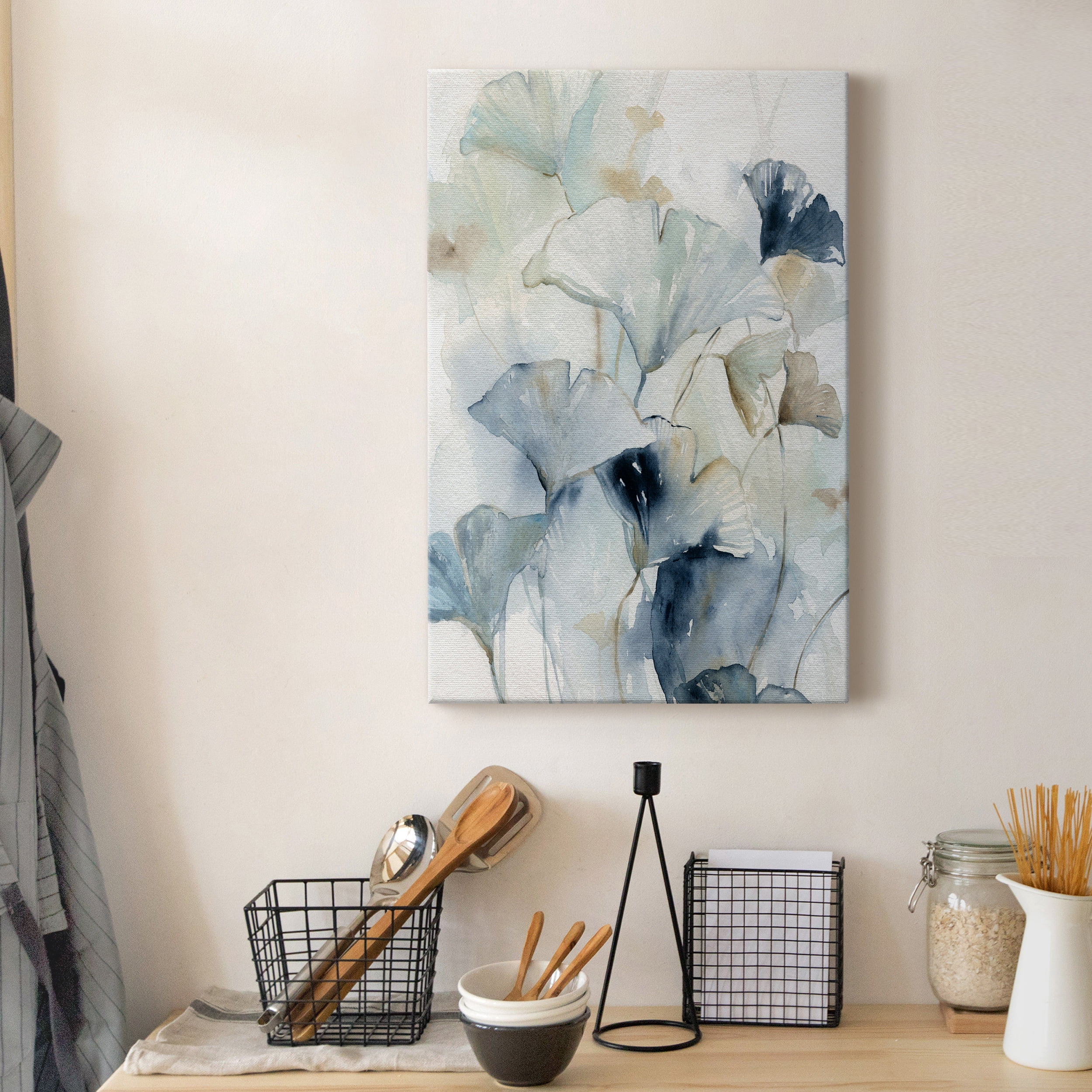 Indigo Ginkgo I Premium Gallery Wrapped Canvas - Ready to Hang - 40 x 60