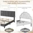 thumbnail image 2 of Bed Frame with Adjustable Headboard,Velvet Platform Bed Frame with Wooden Slats, Heavy‑Duty Support, Quiet Design, No Box Spring Needed, Easy Assembly, 2 of 6