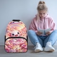 thumbnail image 2 of Pzuqiu Candy Axolotl 17 Inch Custom Backpacks with Name School Backpack for Kids Girls Shoulder Bookbags Personalized Schoolbag with Adjustable Shoulder Strap for Age 6-18, 2 of 7