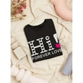 thumbnail image 3 of Hi Forever Love Heart  Shaped T-Shirt Women -Image by Shutterstock, Female XX-Large, 3 of 4