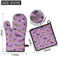 thumbnail image 6 of Cute Cartoon Dachshund Kitchen Oven Mitt and Pot Holder Sets 2 Pcs for Baking, Cooking and Grilling, Heat Resistant Up To 392 °F, 6 of 7