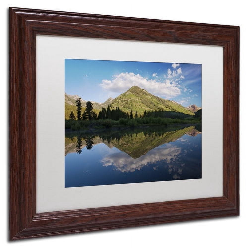 Trademark Fine Art 'Paradise Pond I' Canvas Art by Michael Blanchette Photography, White Matte, Wood Frame
