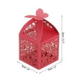 thumbnail image 2 of Uxcell Paper Hollow Rose Laser Cut Wedding Favor Candy Boxes, Red 25 Pack, 2 of 6