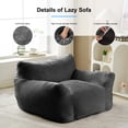 thumbnail image 2 of Puremind Bean Bag Chair for Kids and Adults, Oversized Bean Bag Couch with Ottoman, Faux Fur Lazy Sofa Chair for Living Room/Apartment/Bedroom, Light Gray, 2 of 9