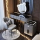 thumbnail image 5 of Modern Intelligent Dressing Tables Wireless Charging Advanced Glass Makeup Table Bedroom Audio Modern Nightstand Smart Furniture My Lux Decor Round, 5 of 23