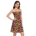 thumbnail image 2 of Dailycode Summer Dresses for Women Strapless Casual Beach Cover Ups Colorful Leopard Print Tube Top Sundress, 2 of 8