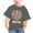 Gray, variant on Baby Girl Clothes Graphic Round Neck Crop Top Girls Short-Sleeve T-Shirt Tops