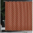 thumbnail image 3 of Ambesonne Orange Plaid Shower Curtain, Warm Colored Squares, 69"Wx75"L, Burgundy and Ruby, 3 of 4