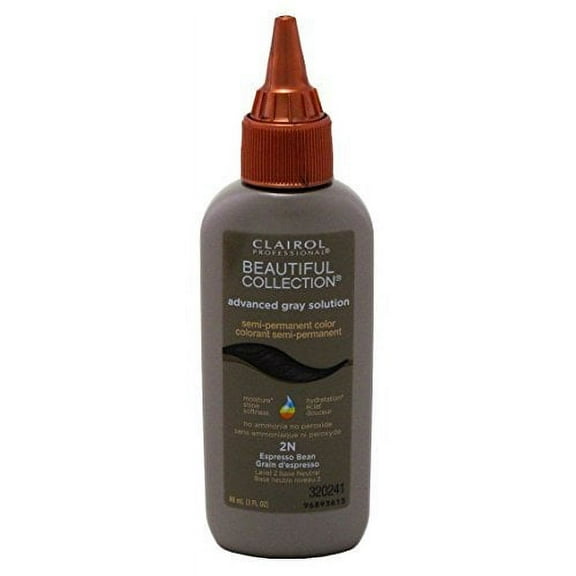 Clairol Beautiful Collection Advanced Gray Solution #2N Expresso Bean 3oz by Clairol
