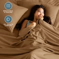 thumbnail image 3 of Bare Home Premium 1800 Collection 4-Piece Bed Sheet Set, Queen, Caramel, 3 of 10
