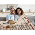 thumbnail image 5 of to My Husband Blanket from Wife, Romantic Anniversary Valentines Birthday Christmas Thanksgiving Gift for Couples, Soft Warm Fleece Sofa Bed Throw Blankets (Beige, 60'''' x 50''''), 5 of 6