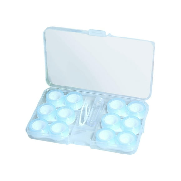 Soporte de Caja de Almacenamiento Yuyangstore para 6 Pares de Lentes de Contacto Azul