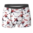 thumbnail image 6 of Men's Boxer Briefs, ice hockey player goal white Soft Comfy Mens Underwear Boxer Briefs Breathable With Widen Waist, 6 of 7