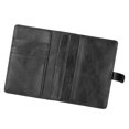 thumbnail image 4 of Funda para pasaporte de piel sintética, multifuncional, de gran capacidad, portátil, para viajes de negocios y viajes, color negro, 4 of 8
