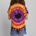 thumbnail image 5 of AherBiu Toddler Girls Clothes Tie-Dye Tops Short Sleeve Summer Casual Loose Crewneck Top Tees Tshirt for Kids, 5 of 5