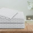 thumbnail image 6 of Comfort Spaces 100% Cotton Queen Sheet Set 4-Pieces Diamond Taupe Lightweight Breathable All Season Cozy Sheet Set, 6 of 7