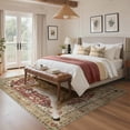 thumbnail image 4 of GENIMO 2'x3' Area Rug for Entryway, Machine Washable Non Slip Low Pile Indoor Door Mat for Front Door Kitchen Bathroom, Contemporary Animal Print, Dusty Red, 4 of 7