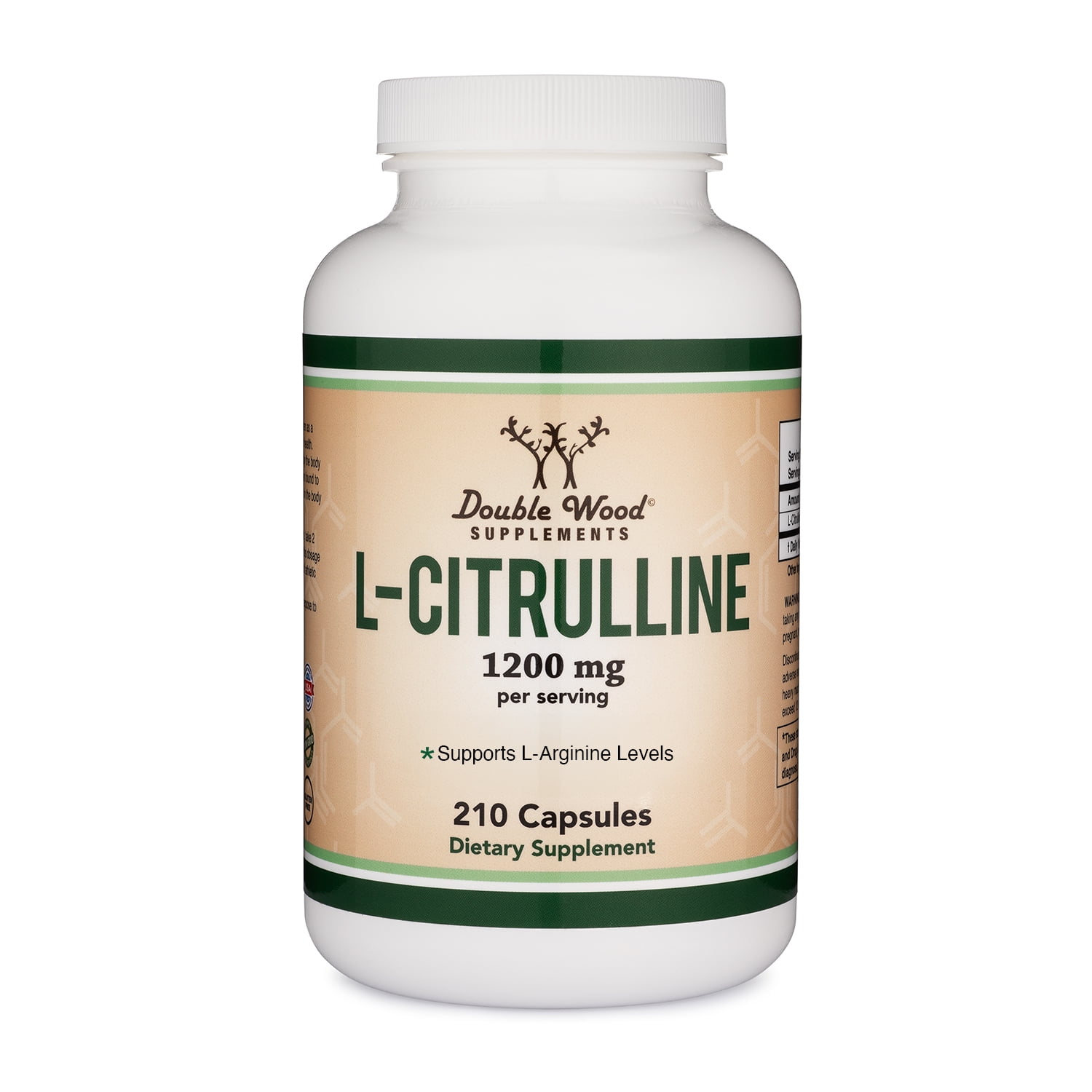 L-Citrulline, Supports Active Lifestyle & Fitness, 210 Capsules, Double Wood Supplements