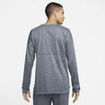 thumbnail image 2 of Nike Yoga Men's Dri-FIT Crew Top Color: Cool Grey/Heather/Cool Grey Size: L, 2 of 4