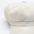 thumbnail image 5 of CoCopeaunts Linen Newsboy Cap Women French Painter Hat Ladies Spring Summer Beret Female Octagonal Cap Baker Boy Hat, 5 of 7