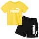 thumbnail image 3 of Conjunto de 2 piezas de camiseta y pantalones cortos con letras de marca de moda de verano para niños y niñas de 3 a 13 años, top informal de manga corta, conjunto deportivo Sunshine, 3 of 5