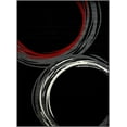 thumbnail image 2 of HR Circle Pattern Area Rug 8X10 Geometric Contemporary Modern red Black & Grey Carpet Comfy shed Free Stain Resistant, 2 of 3