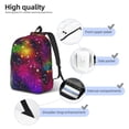 thumbnail image 5 of Balery Bright Universe Vintage Canvas Backpack for Men and Women - Large Capacity, Durable Travel Laptop Bag for School, Work, Hiking, and Outdoor Activities, 5 of 7