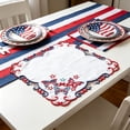 thumbnail image 4 of Cififendec 4th of July Embroidered Placemat, 5.74", Patriotic Hollow Butterfly Star Table Mat for Independence Day Dining Table and Home Decor, 4 of 5