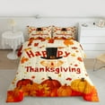 thumbnail image 3 of Manfei Rustic Farmhouse Turkey Full Size Comforter Sets,Western Thanksgiving Day Bedding Comforter Set,Autumn Fall Pumpkin Maples Bedding Sets For Adults,Ultra Soft Home Decor Reversible,3-Piece, 3 of 9