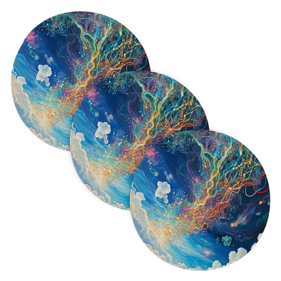 BZSMCE Mats for Pots,Pans Place Colorfull Sky Simple Style Pattern Pot Mats
