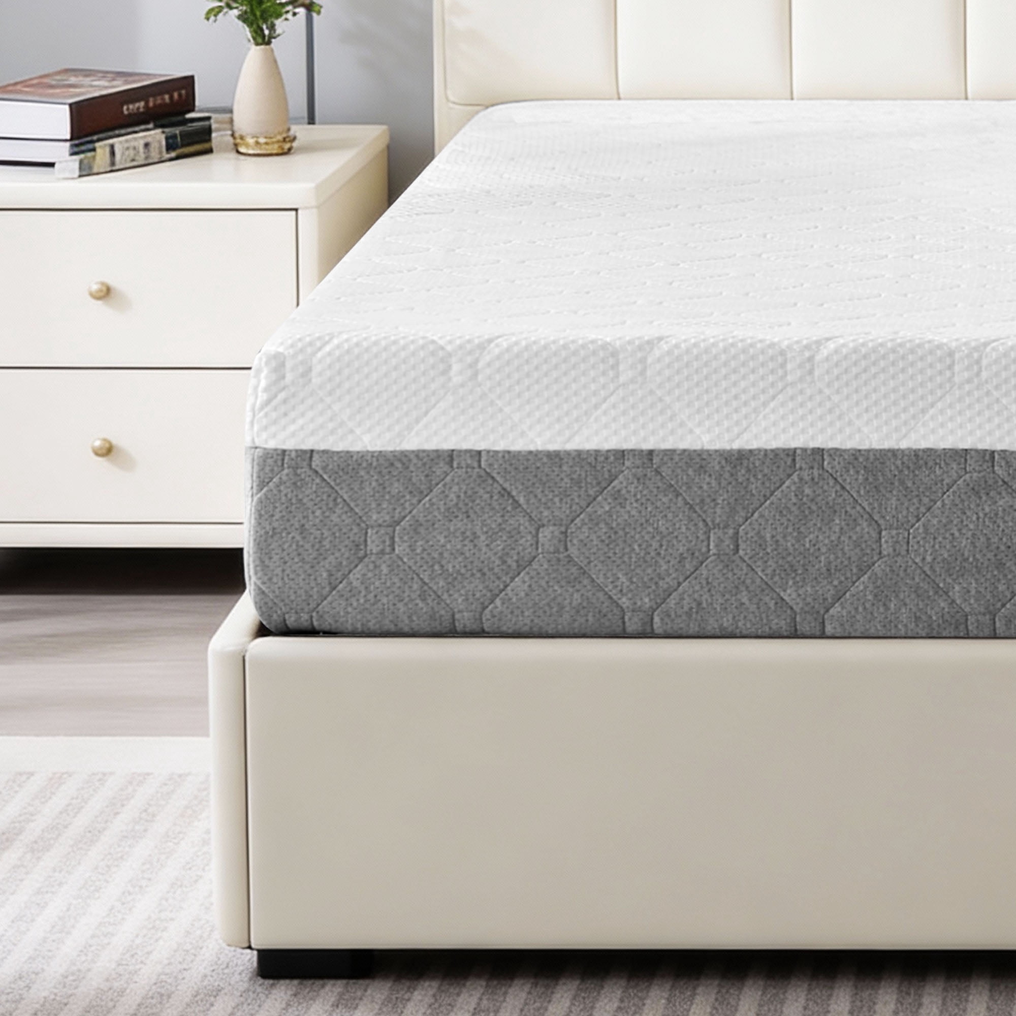 12 Inch King Size Medium Firm Mattress, with Gel Memory Foam for Cooling Night Sleep Pressure Relief & Comfort Sleep, CertiPUR-US Certified