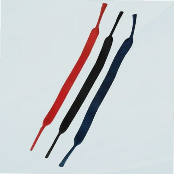 3-Pack Elastic Stretch Floating Eyeglass Straps for Sports Sunglasses Stra Neoprene Eyeglass Fixed Eyeglass Straps for Outdoor Sports and Water Activities - Red, Black, Dark Blue