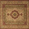 thumbnail image 1 of Ahgly Company Indoor Square Medallion Brown Traditional Area Rugs, 7' Square, 1 of 4