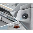 thumbnail image 2 of AMERLIFE 84 Inch Sleeper Sofa with 2 USB & Cup Holders, L Shape Sofa with Storage Chaise- Light Grey, 2 of 5