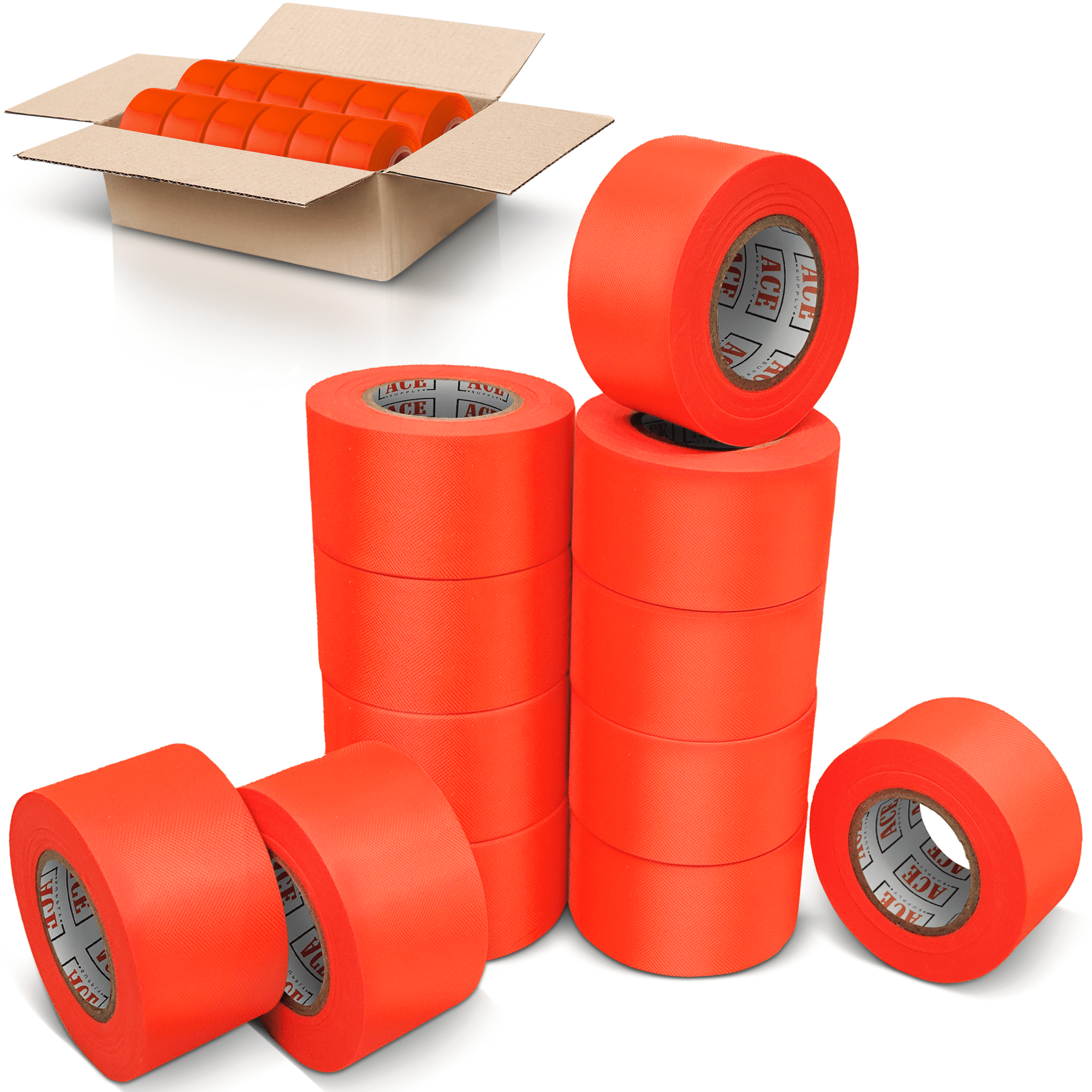 ACE Supply Orange Flagging Tape 12 Pack NonAdhesive