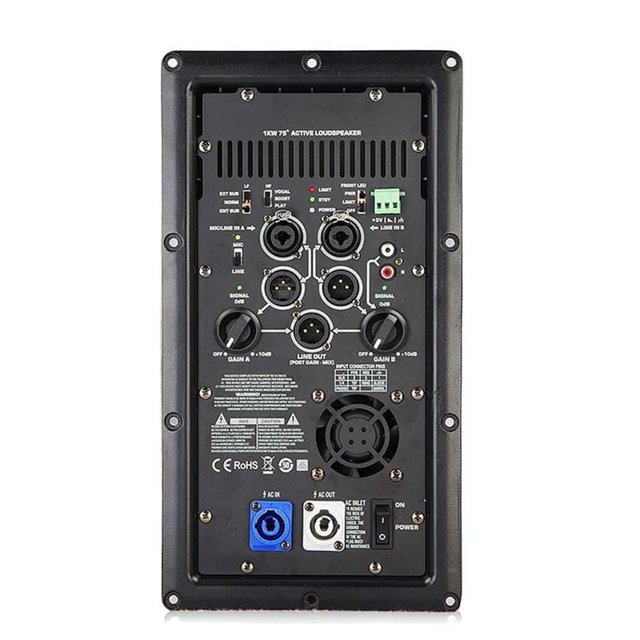 Fupeen - Amplificador de potencia digital profesional de 1000 W, amplificador de potencia continuo,