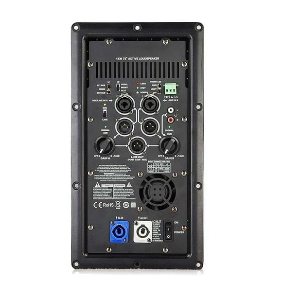 Fupeen - Amplificador de potencia digital profesional de 1000 W, amplificador de potencia continuo,