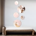 thumbnail image 3 of Designart "Mysterious Marble Pink and Gold I" Abstract Marble Metal Wall Art Set of 5 Piece, 3 of 5