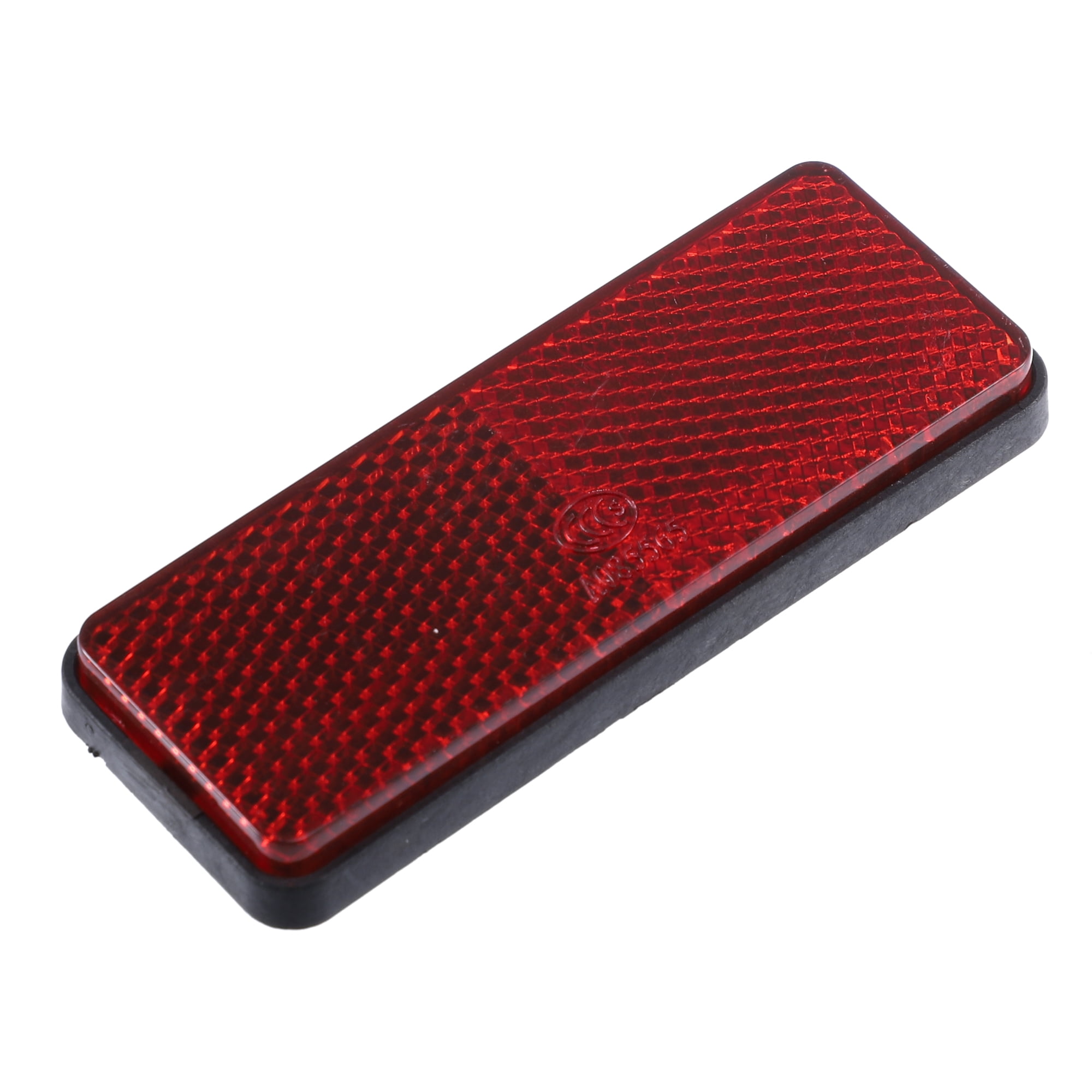 Unique Bargains 4Pcs 87x32mm Plastic Universal Reflective Warning Reflector Red