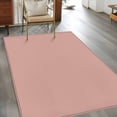 thumbnail image 3 of Pink Pure Color Area Rugs Collection 2.7'x5', Aesthetics Contemporary Luxury Non Slip Indoor Rectangle Throw Runner Rug Floor Mat Carpet for Living Room Dining Table Bedroom Nursery, 3 of 9
