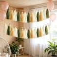 thumbnail image 4 of Dongrere Plastic Tassel Garland Banner, Colorful Fringe Streamer for Birthday Wedding Shower Party Wall Backdrop Decor, Green, 4 of 6