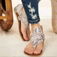 thumbnail image 1 of HEVIRGO Femmes Mode Été Léopard Serpent Zèbre Imprimé Fermeture Éclair Sandales de Plage Chaussures Plates, 1 of 10
