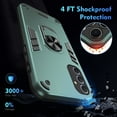 thumbnail image 6 of Phone Case for Samsung Galaxy A54 5G Hybrid Case with Ring Kickstand, Heavy Duty Protection Armor Case with Comfortable Grip Support Magnetic Car Mount for Samsung Galaxy A54 5G - Darkgreen, 6 of 7