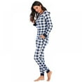 thumbnail image 4 of Women's Plaid Pajamas Set Long-sleeved Pajamas Soft Home Service Two-piece Set, 4 of 7