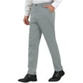 thumbnail image 5 of INSPIRE CHIC Men's Dress Pants Classic Fit Flat Front Solid Color Prom Trousers, 5 of 6