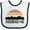 White and Navy, variant on Inktastic Anchorage Alaska Skyline Boys or Girls Baby Bib