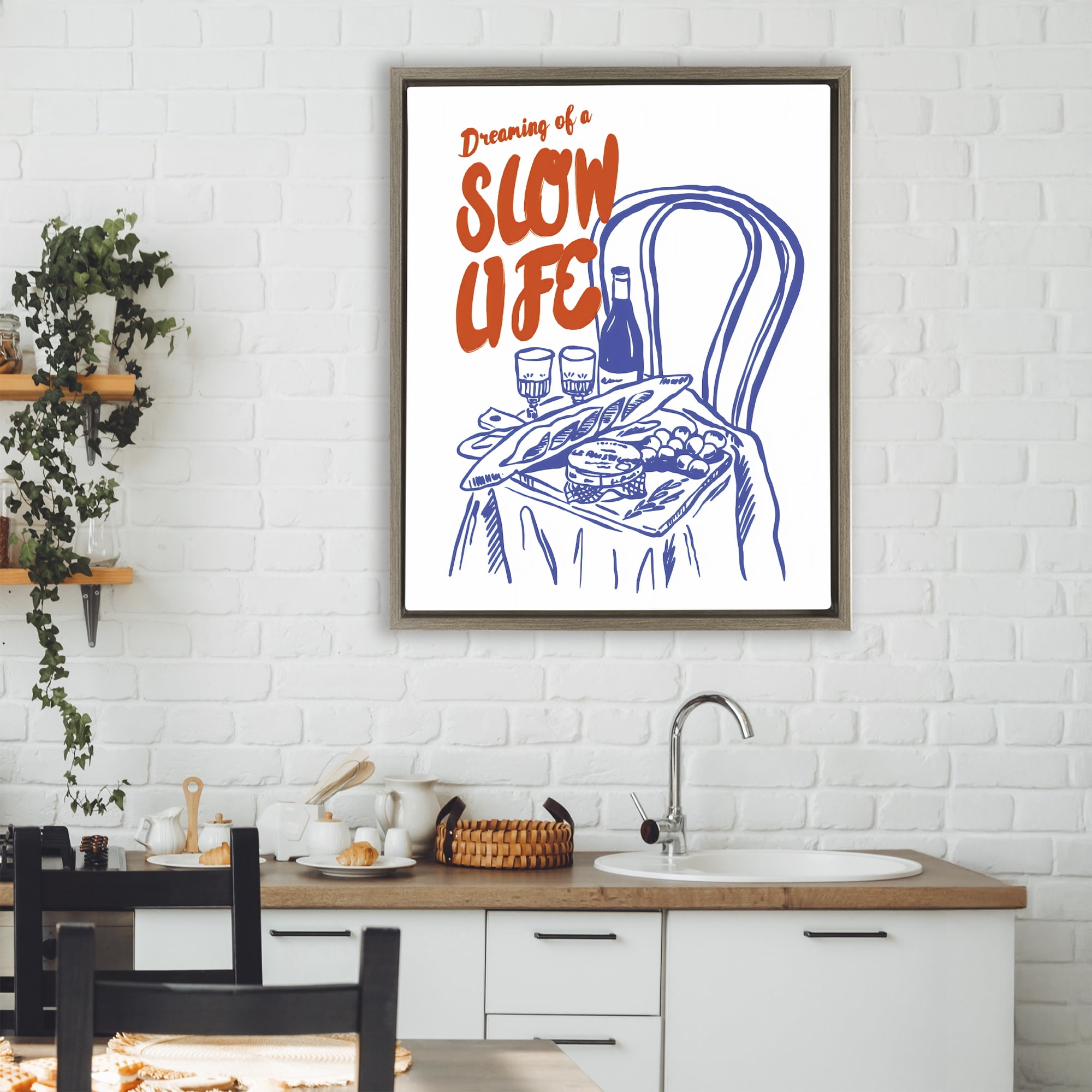 Stupell Industries Dreaming Of A Slow Life Brown Framed Floater Canvas Wall Art, design by The Prints Vibe