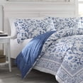 thumbnail image 4 of Laura Ashley Home - Charlotte Collection - Luxury Ultra Soft Comforter, All Season Premium Bedding Set, Stylish Delicate Design for Home Dcor, King, China Blue King China Blue, 4 of 6